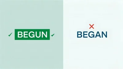Begun or Began