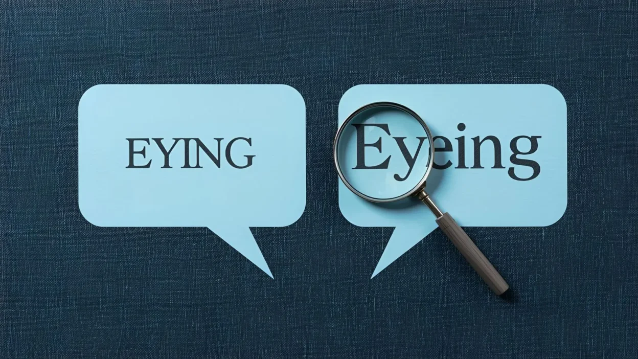 Eying or Eyeing