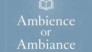 Ambience or Ambiance