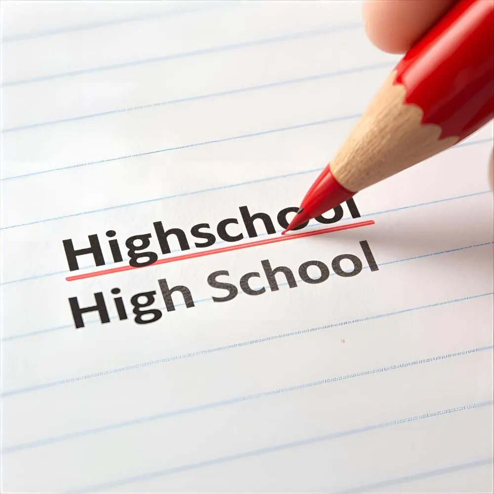 Common Mistakes with “High School”