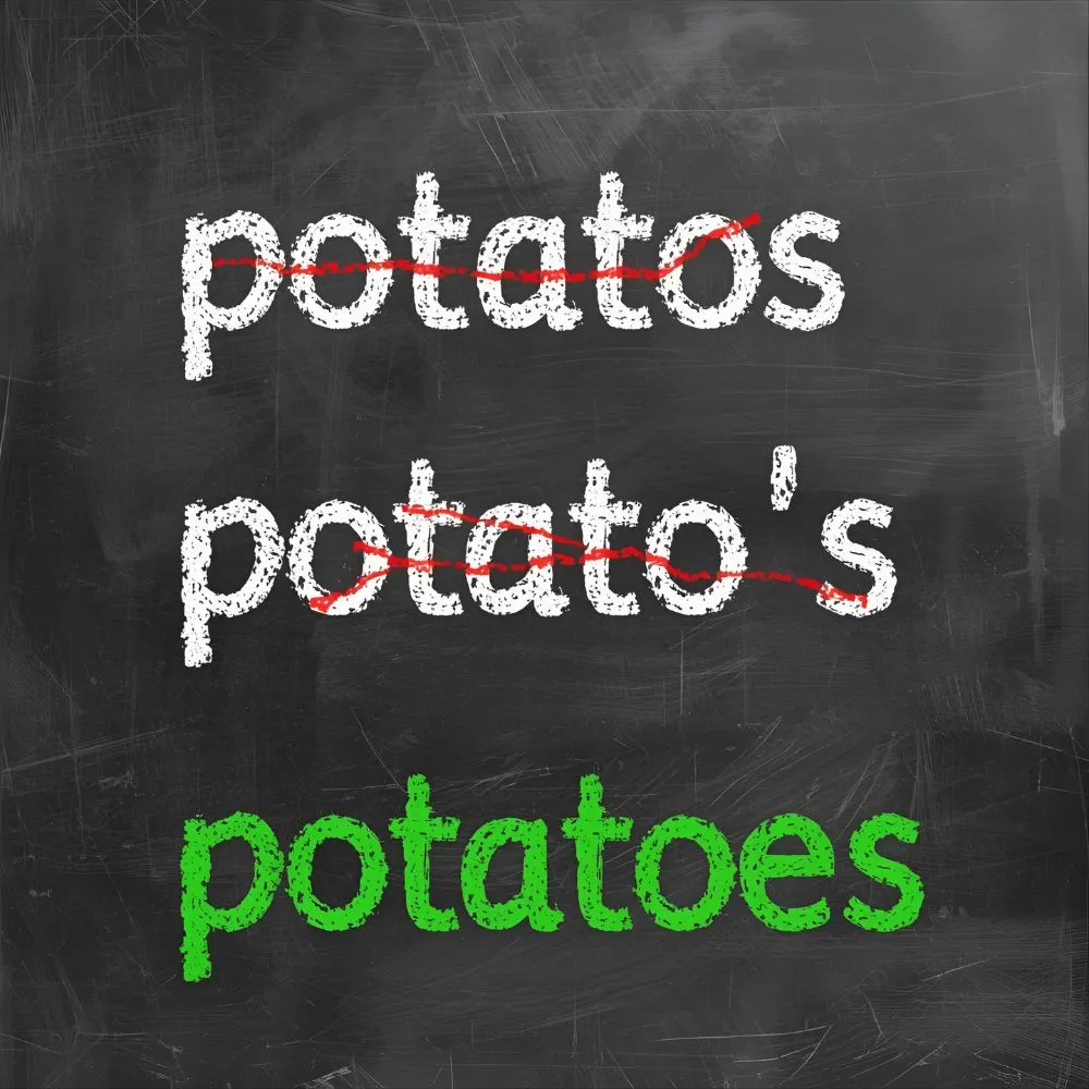 Common Mistakes with Potatoes or Potatos