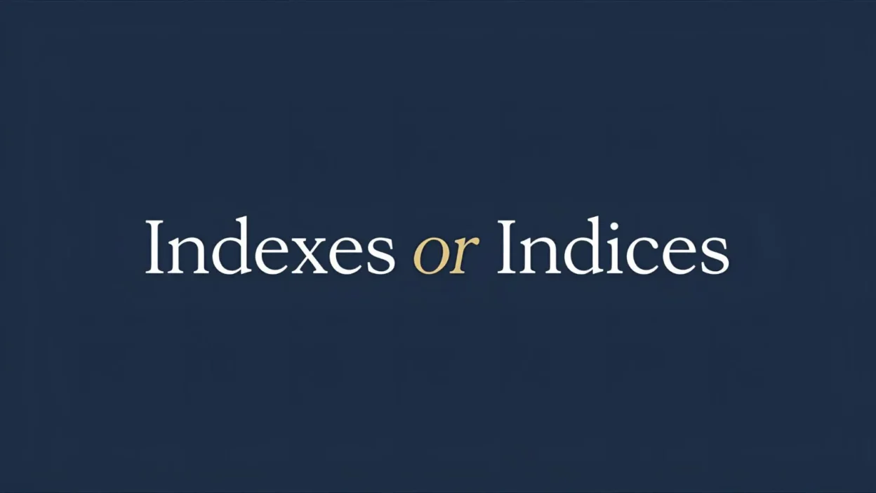 Indexes or Indices