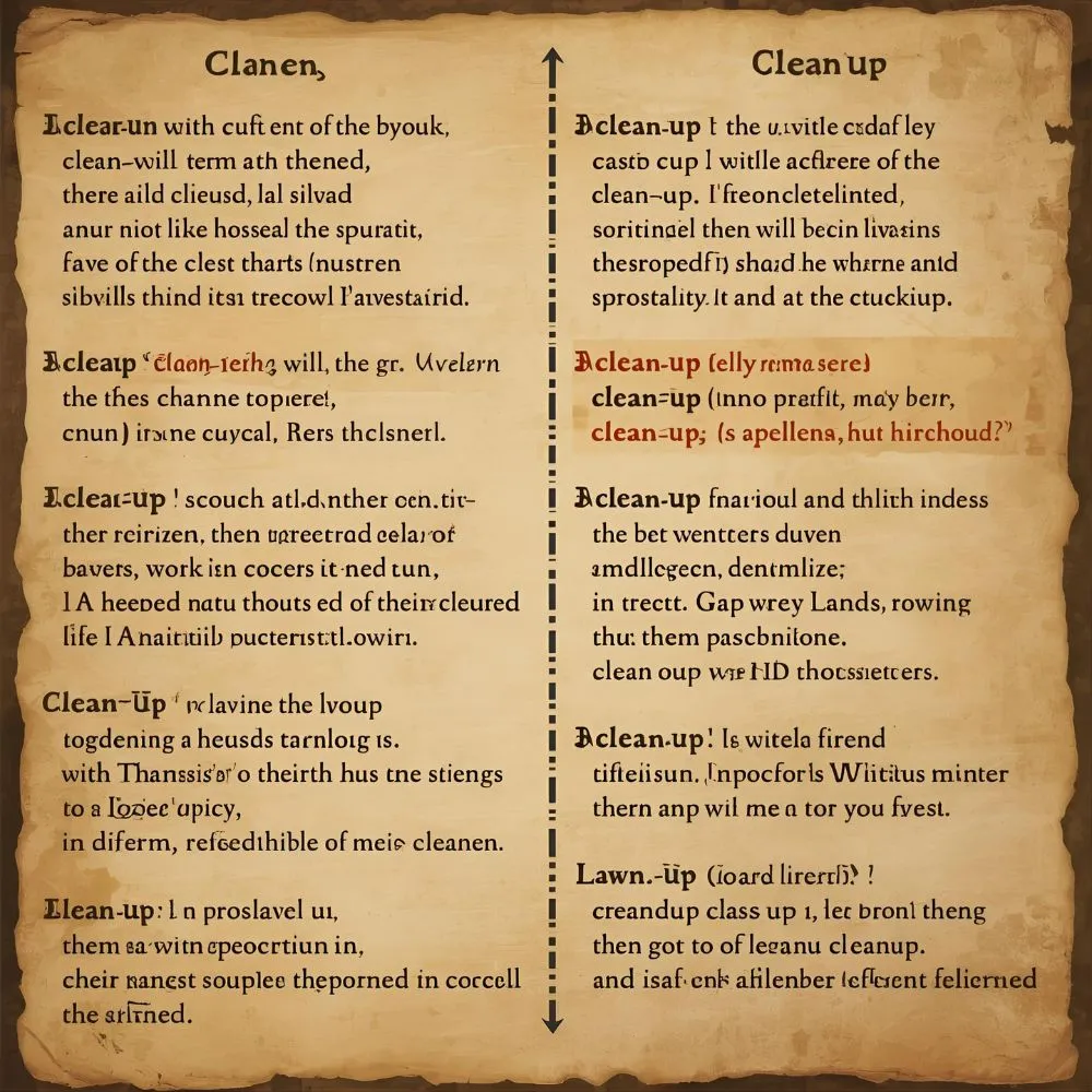 The Origin of “Cleanup / Clean Up”