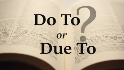 Do To or Due To